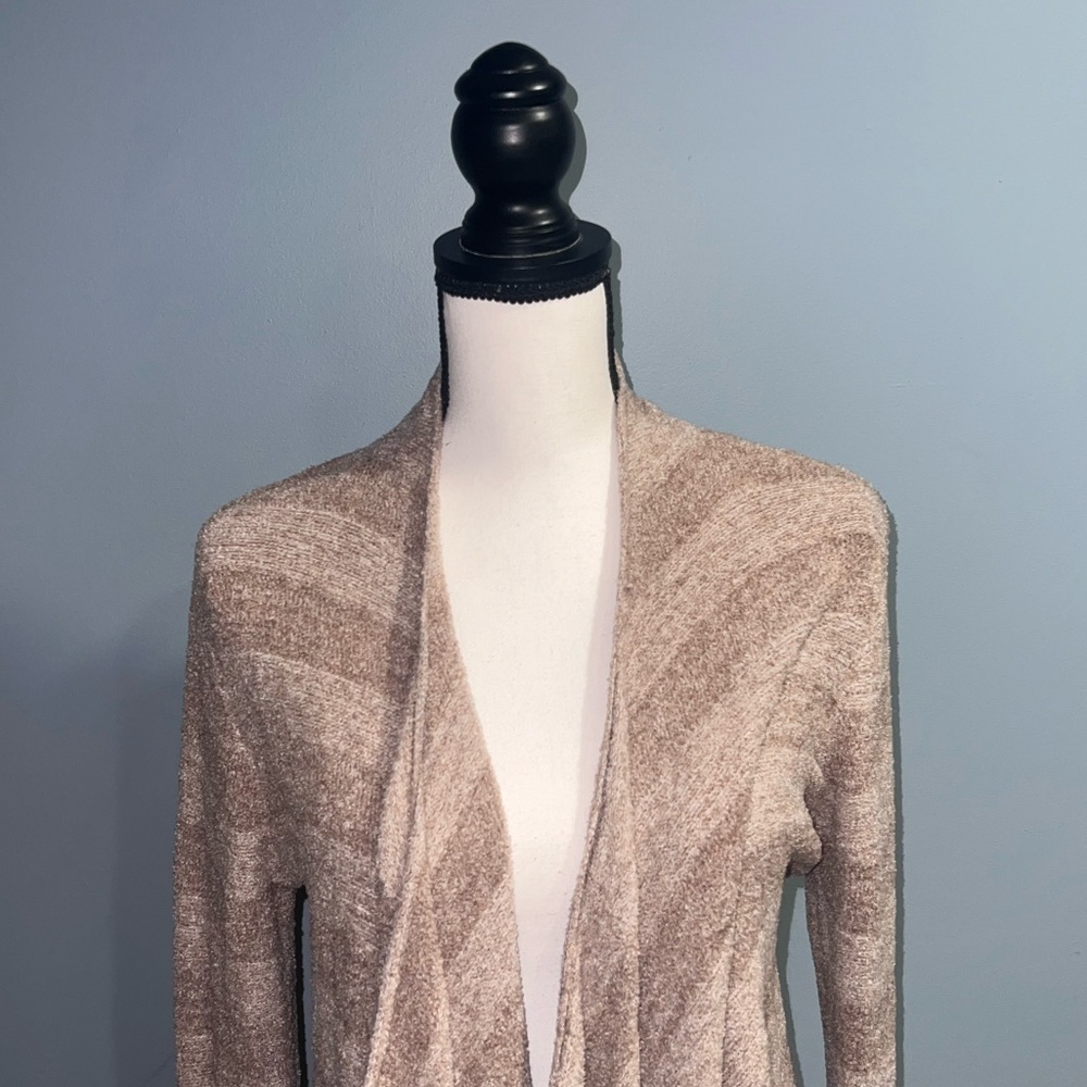 Barefoot dreams- Tan striped cardigan - Picture 2 of 5